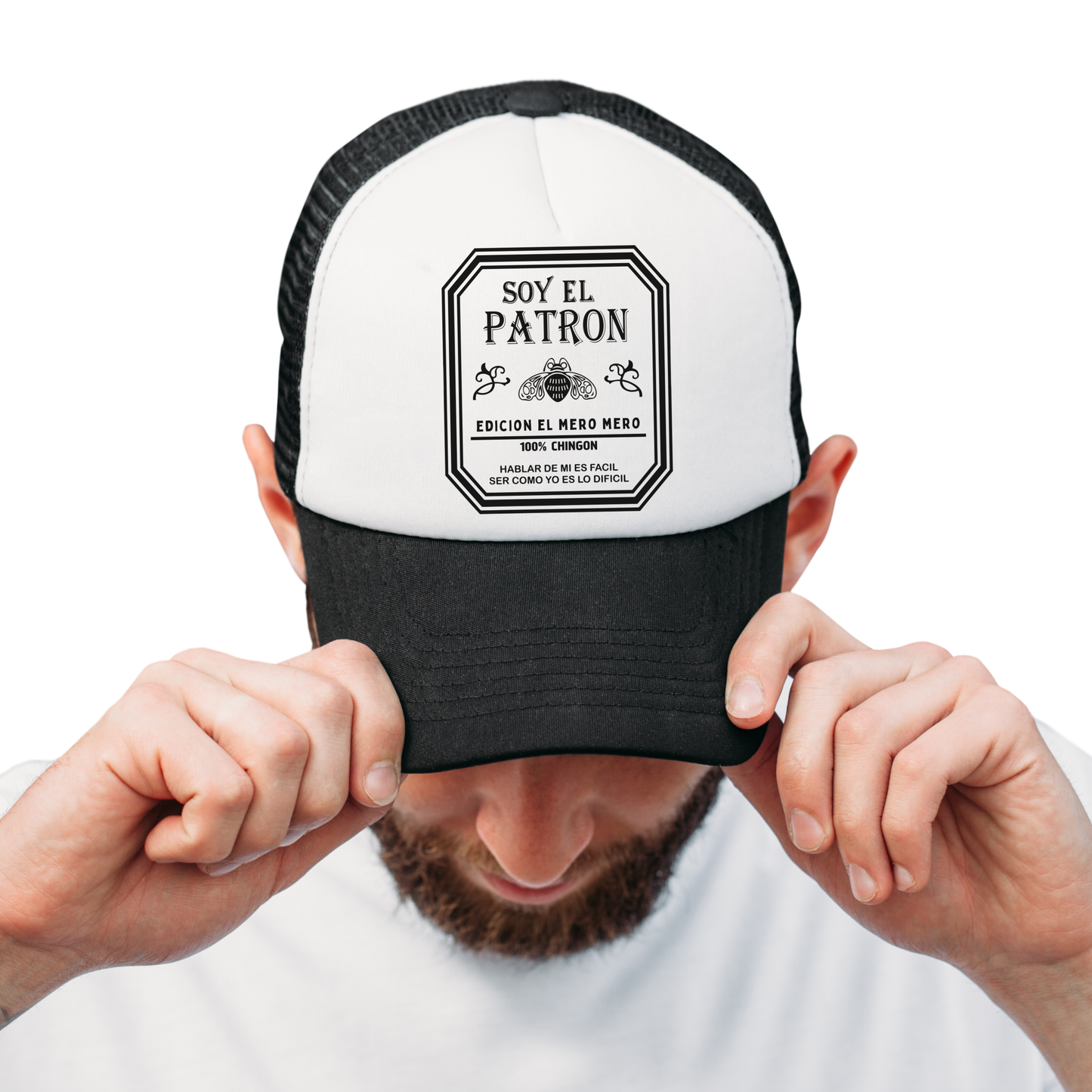 Soy El Patrón Trucker Hat – Gorra Negra Edición El Mero Mero