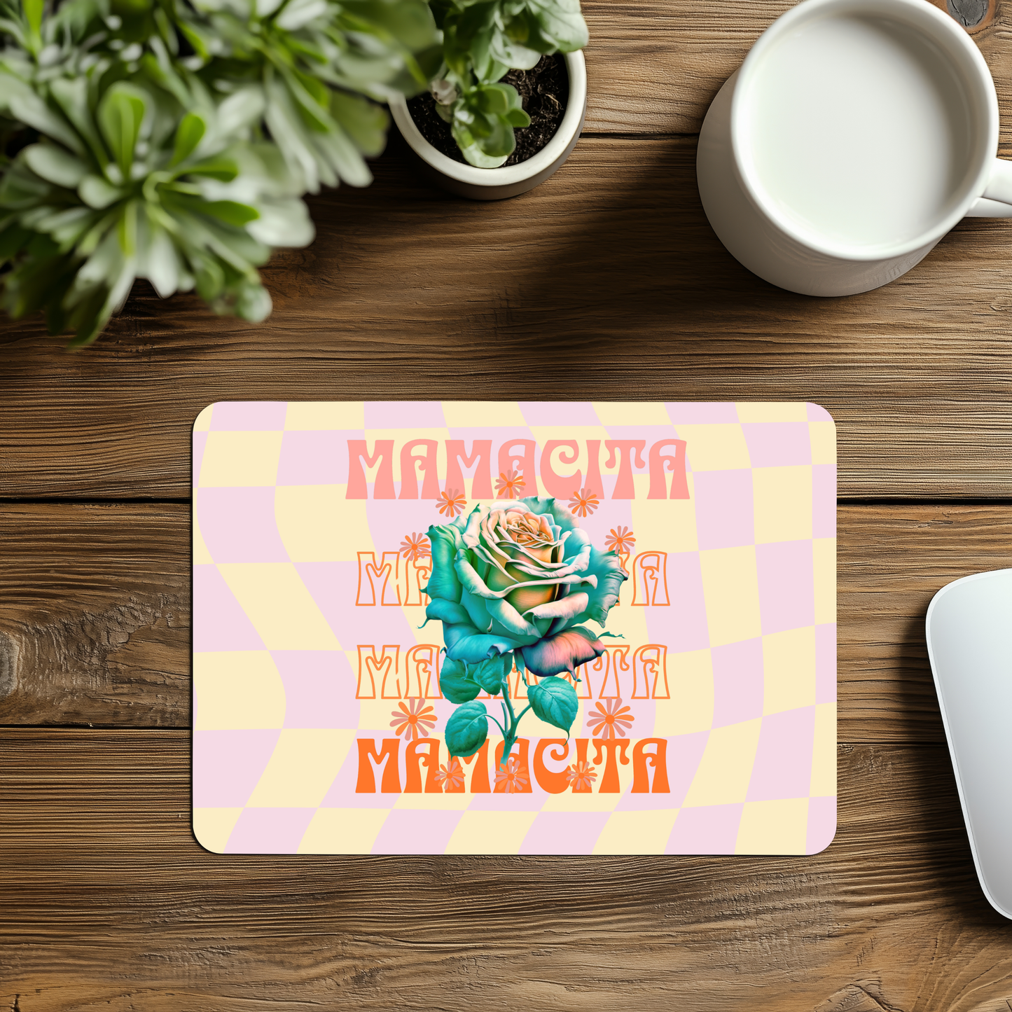 Mamacita Mouse Pad – Spanglish Latina Desk Mat | Jefa Vibes Office Decor
