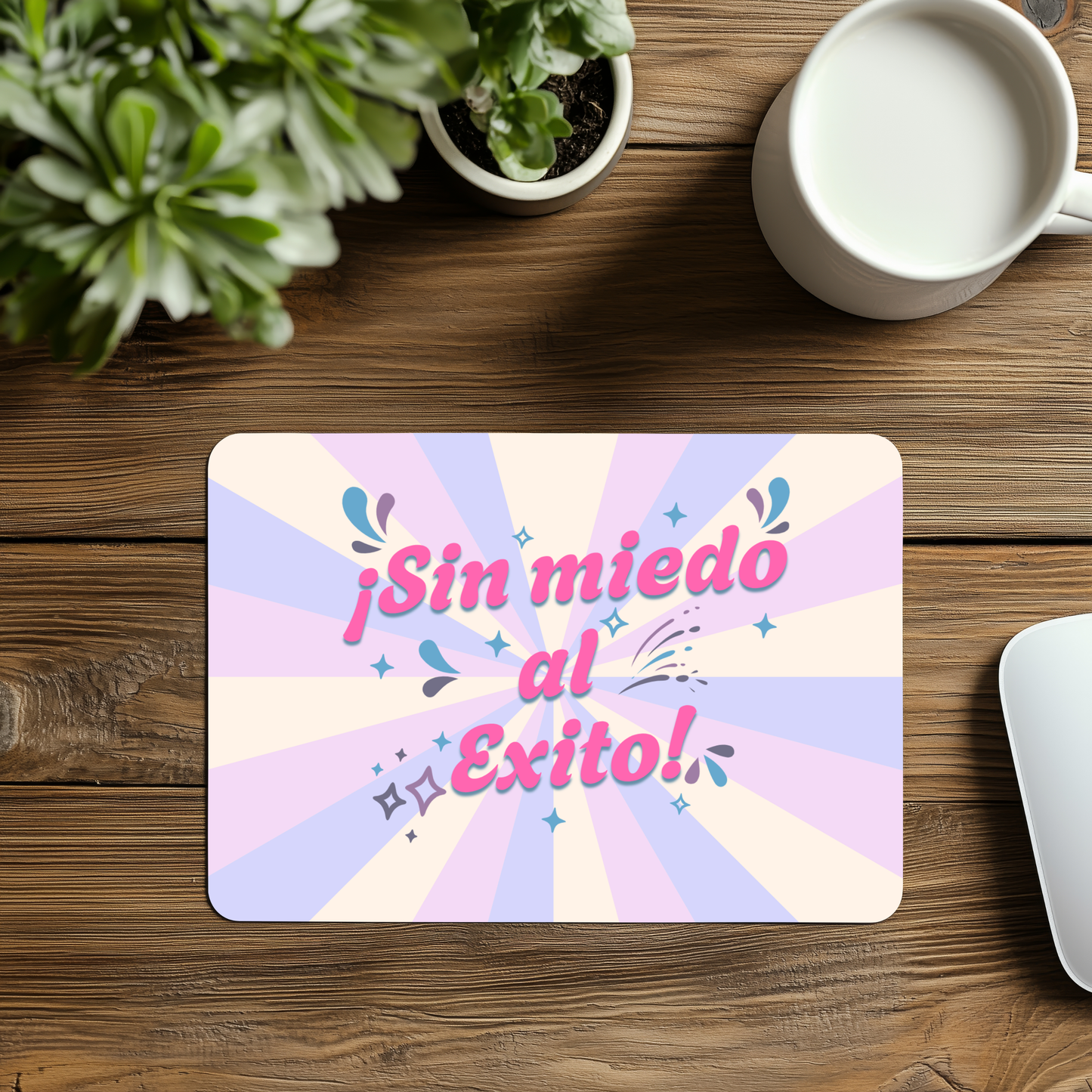 ¡Sin Miedo al Éxito! Mouse Pad – Motivational Latina Desk Mat | Spanglish Empowerment Office Decor