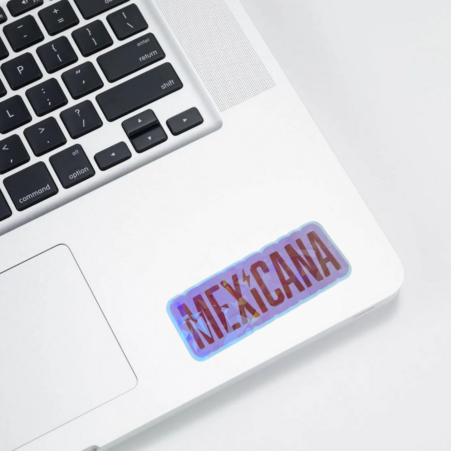 Mexicana – Die Cut Holographic Sticker | Orgullo Rosa con Electric Power ⚡🌸