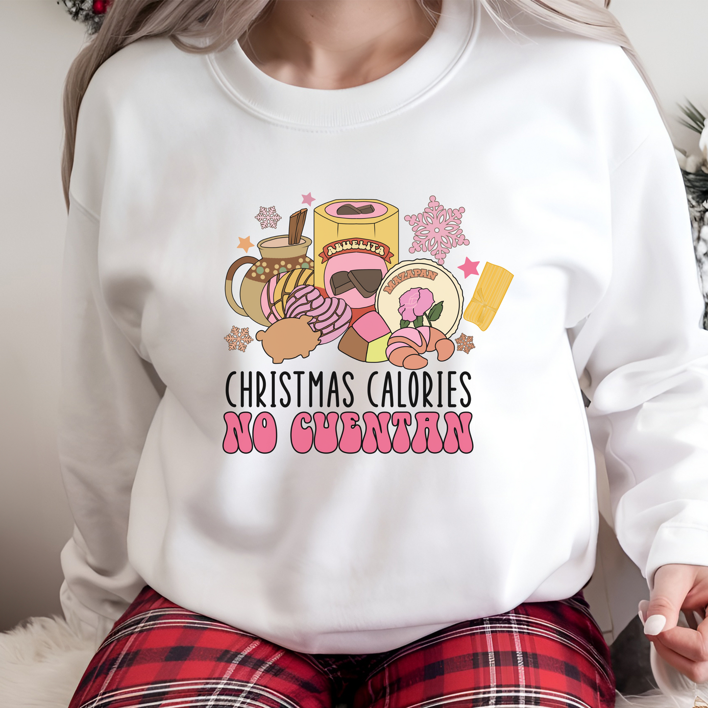 Christmas Calories No Cuentan Sweatshirt – Sudadera Unisex con Dulce Sazón Navideño