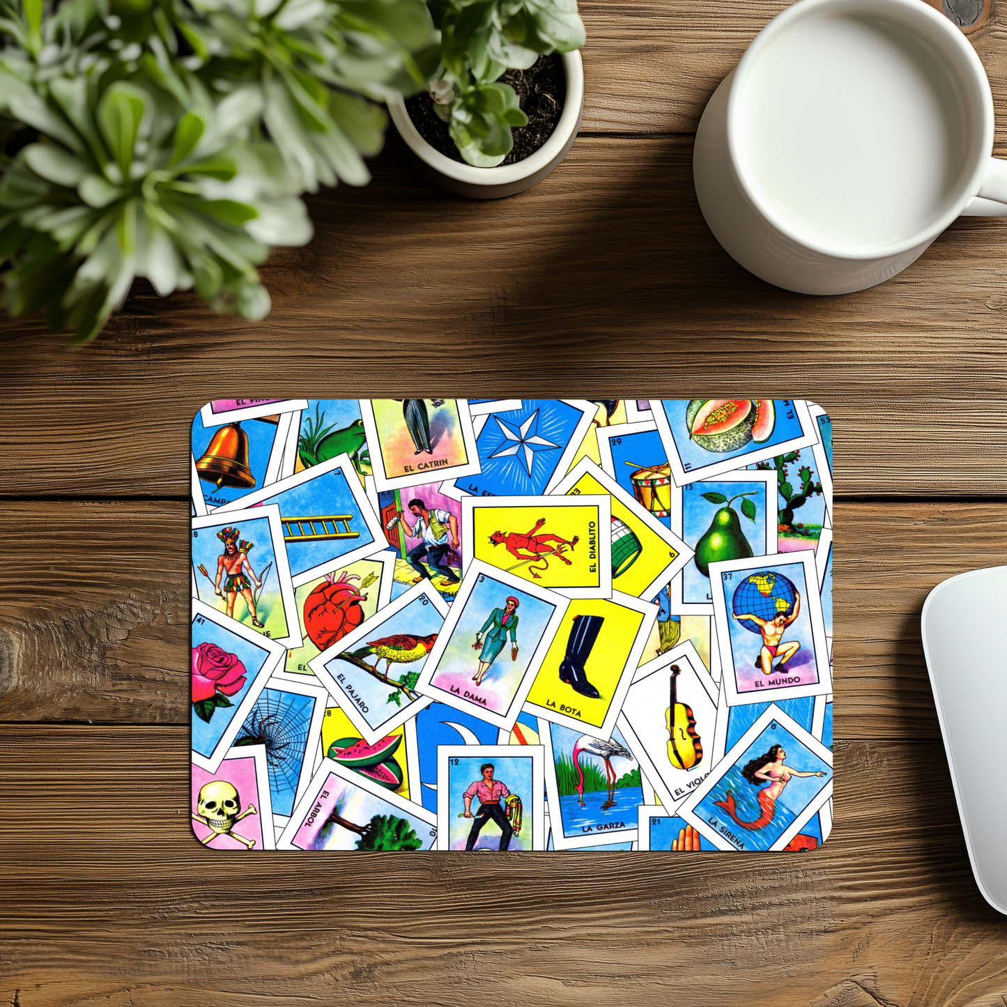 Lotería Mousepad – Colorful Mexican Desk Mat con Cultura y Vibras Nostálgicas