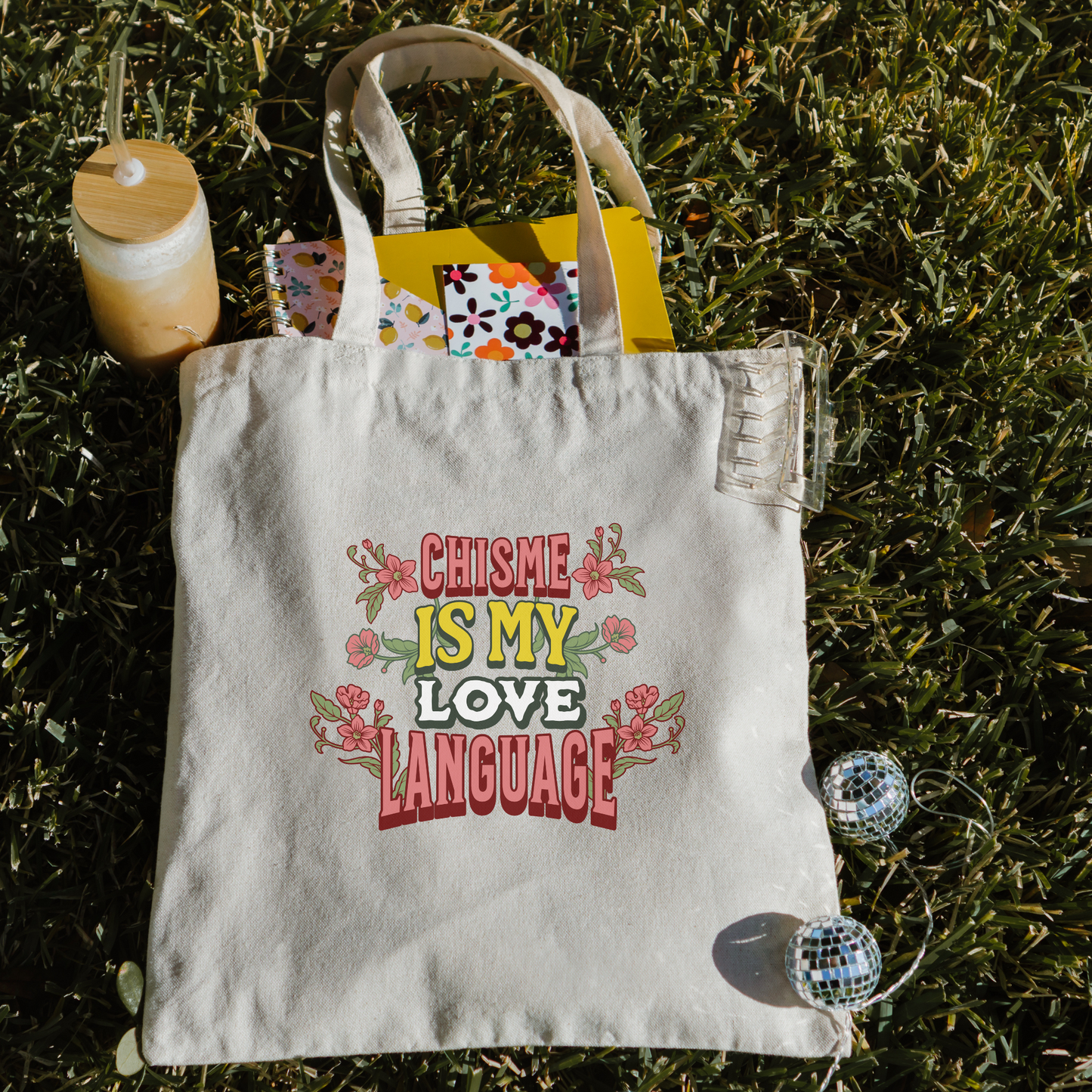 Chisme Is My Love Language Tote Bag - Funny & Relatable Latina Bag | Bolsa Divertida y Relatable