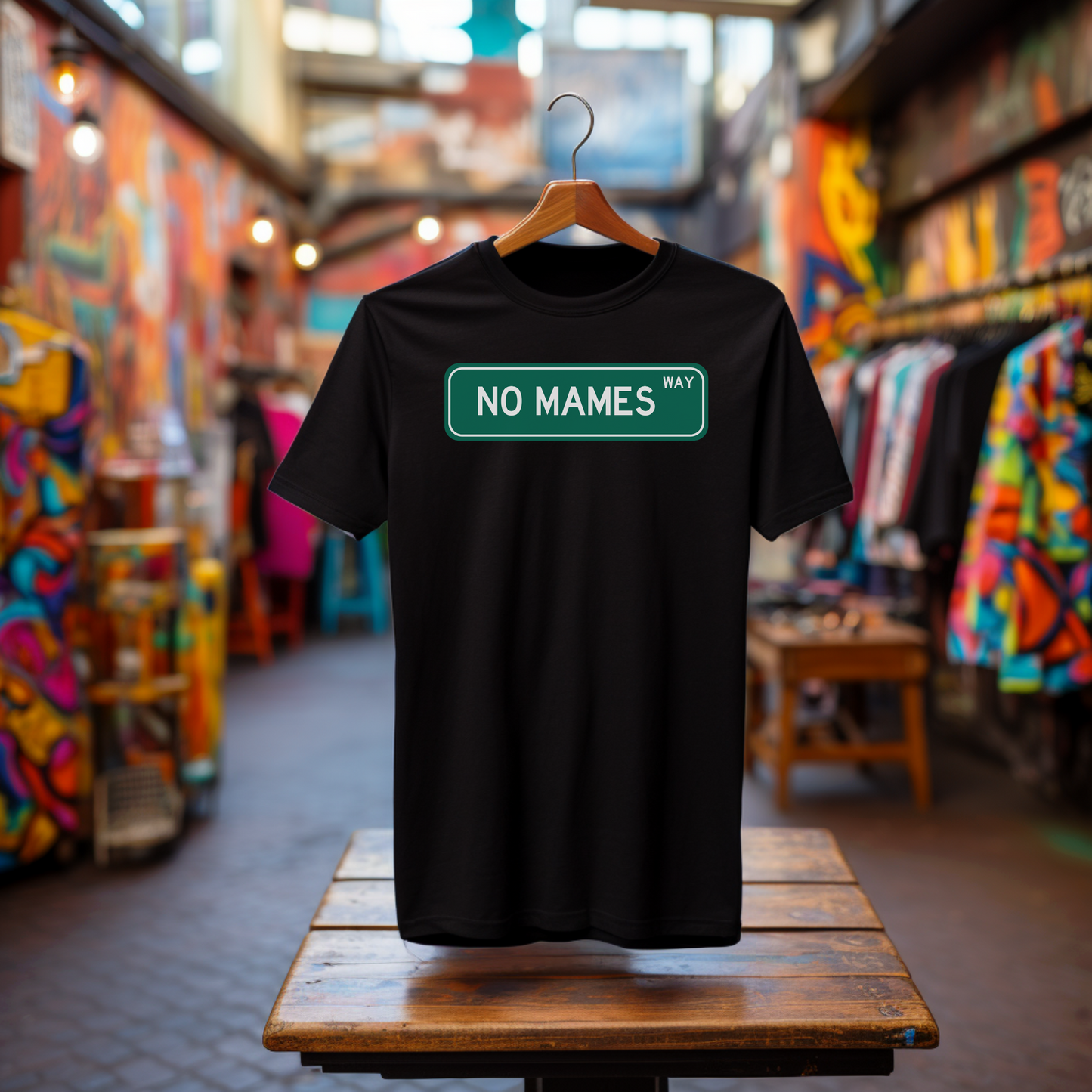 No Mames Street Sign Graphic Tee - Funny Mexican Slang Shirt | Camiseta de Frase Icónica Mexicana