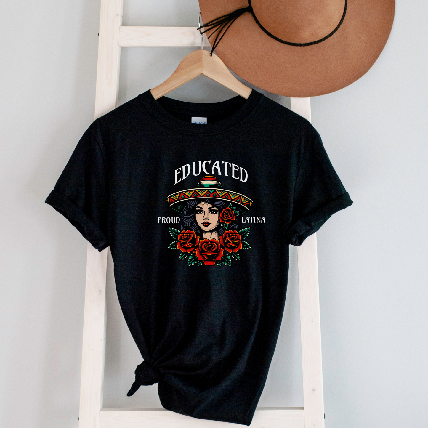Educated Latina Graphic Tee - Smart, Strong & Proud | Camiseta de Orgullo y Empoderamiento