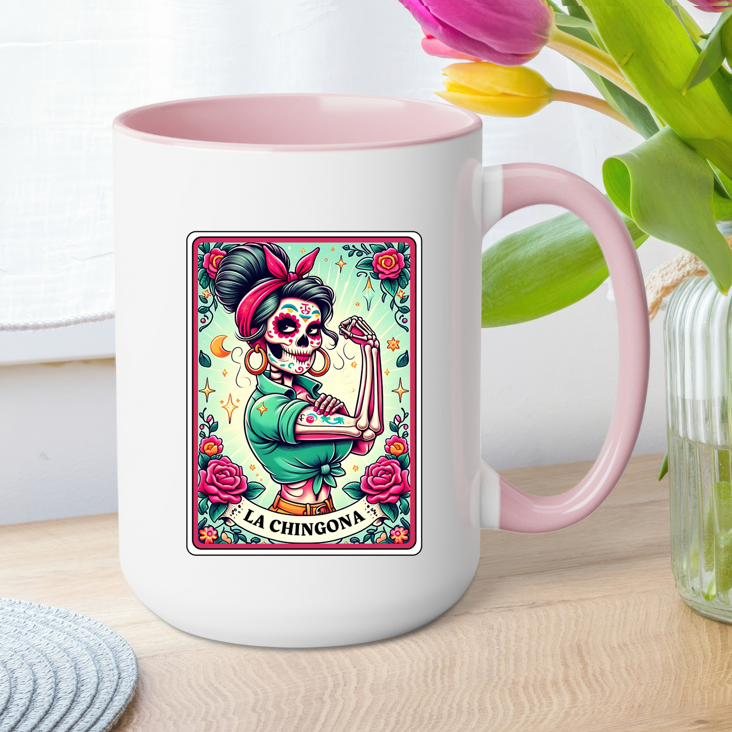 La Chingona Mug – 15oz Cafesito Mug | Cultura, Fuerza y Pura Belleza Mexa ☕💪🌹