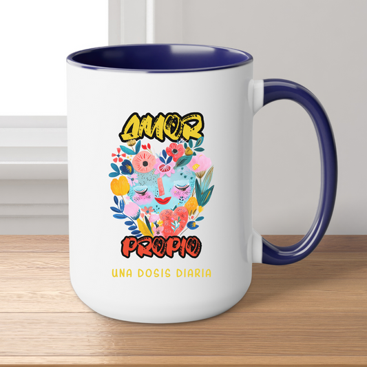 Amor Propio Mug – 15oz Cafesito Mug | Una Dosis Diaria de Self-Love ☕🌼💖