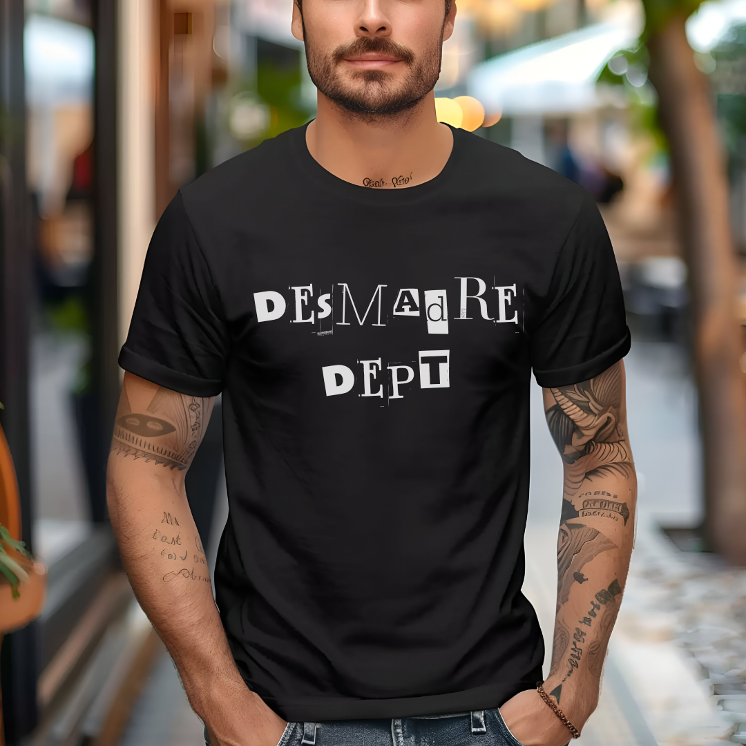Desmadre Dept. Graphic Tee - Funny Latinx Chaos Shirt | Camiseta para los Reyes del Desmadre