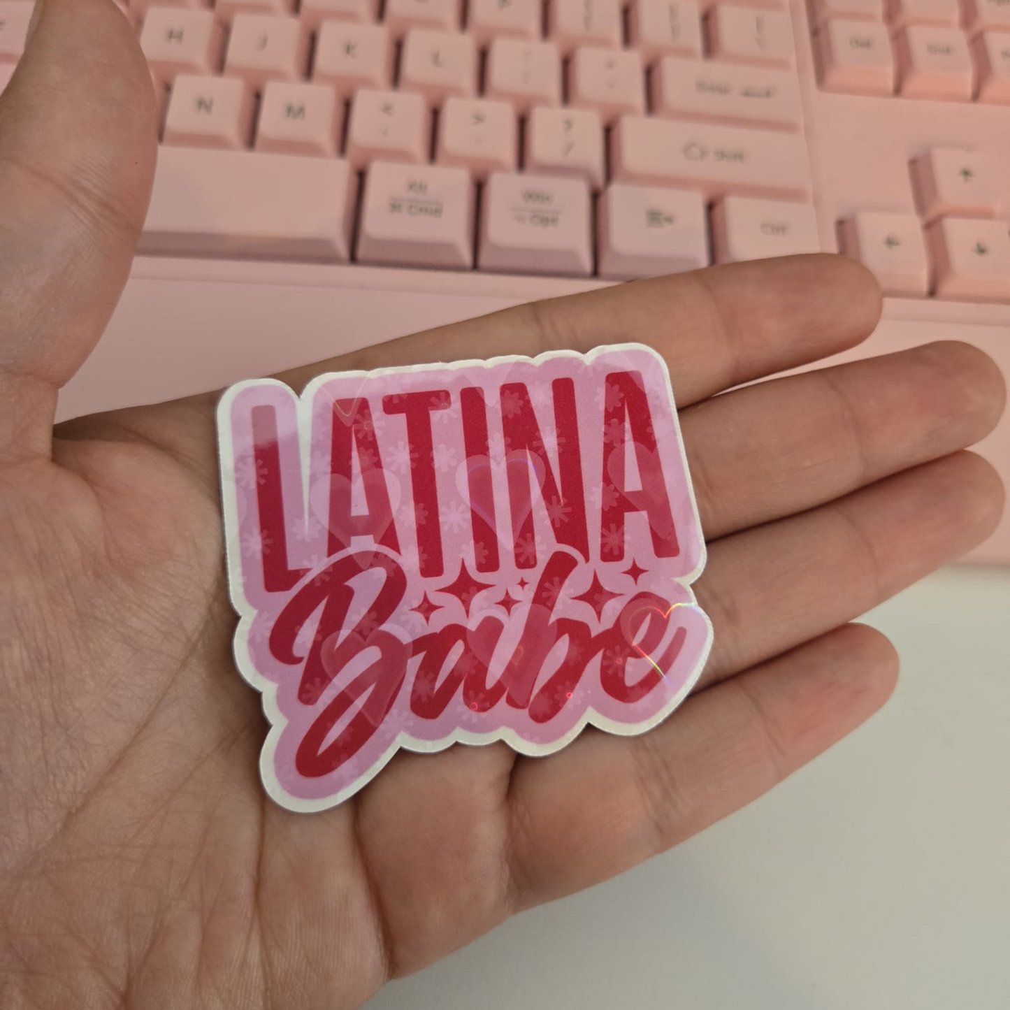 Latina Babe – Die Cut Holographic Sticker | Bold, Bilingual & Bellísima 💅✨