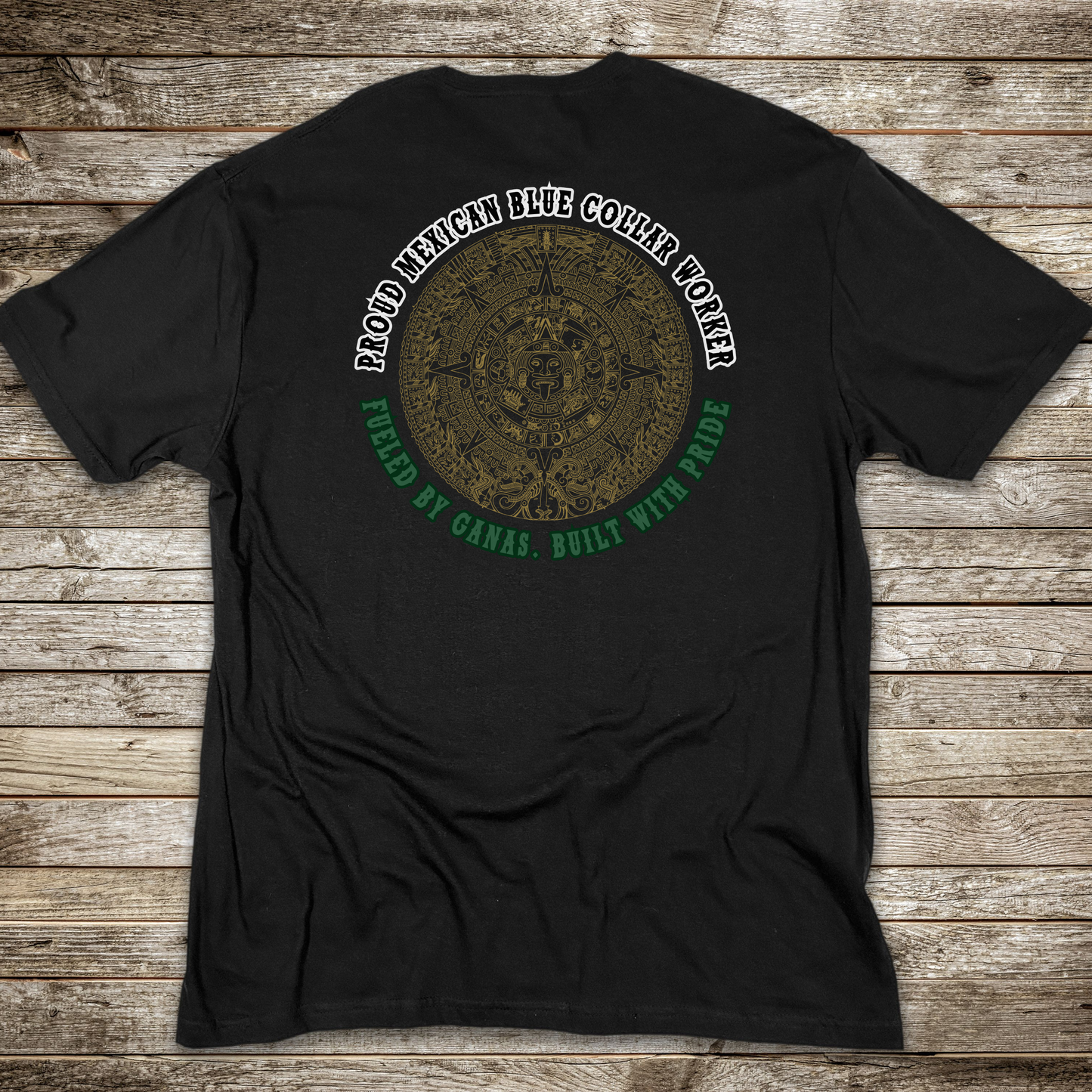 Proud Mexican Blue Collar Worker Tee – Dual Print Edition | Back Design + Chest Detail