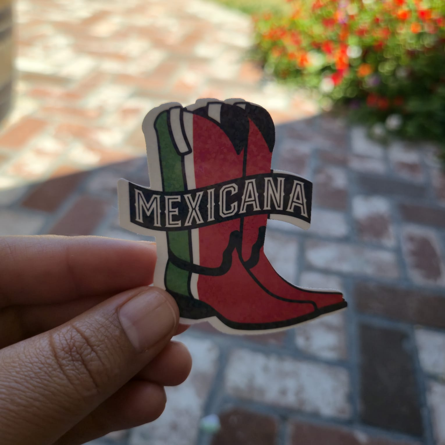 Mexicana Boots – Die Cut Holographic Sticker | Cultura, Fuerza y Puro Estilo 💥🇲🇽✨
