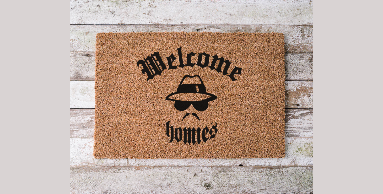 Welcome Homies Doormat – Chicano Style Funny Door Mat | Orale Homie Latino Welcome Mat