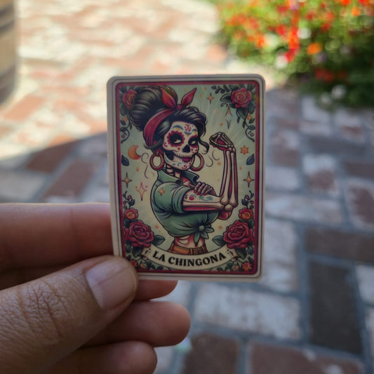 La Chingona – Die Cut Holographic Sticker | Empowered, Bold & Mexa AF 💪🌹✨