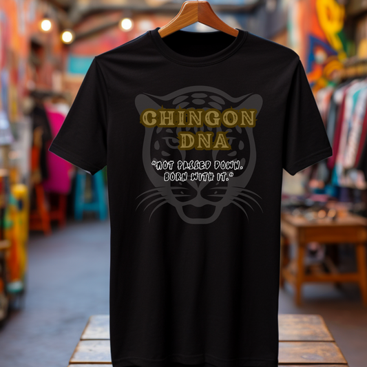 🖤 Chingon DNA Jaguar Tee – Born Fierce Latino Shirt | Cultura & Power Graphic Tee