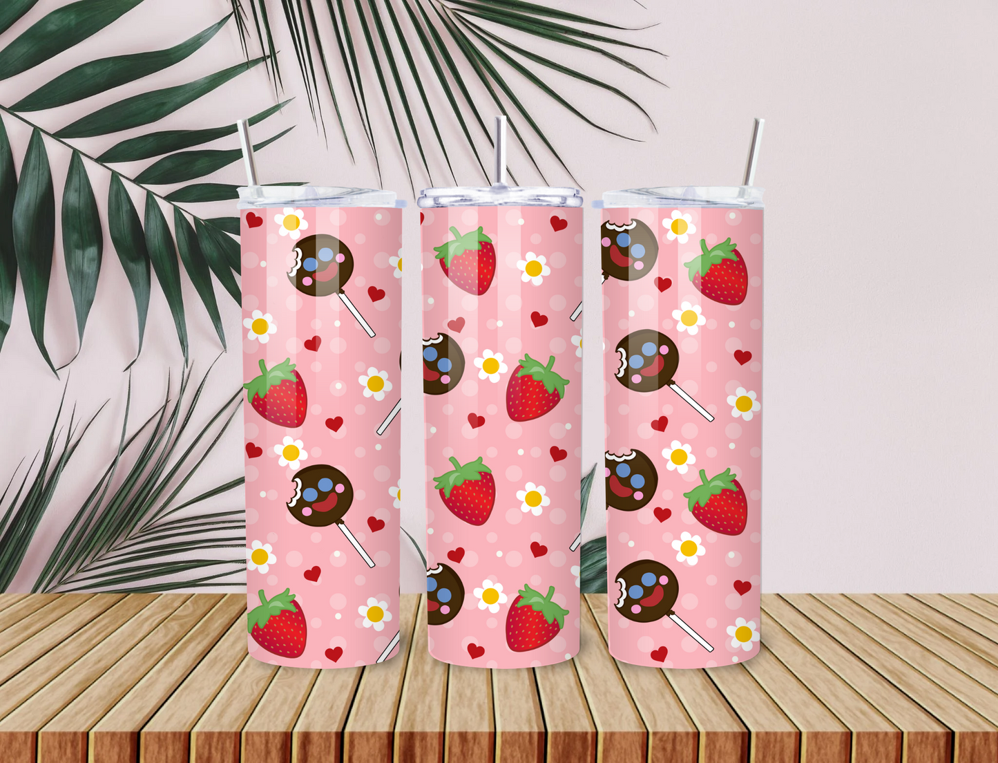 Paleta Payaso Tumbler – 20oz Strawberry Chocolate Cup with Spanglish Nostalgia & Latina Fun