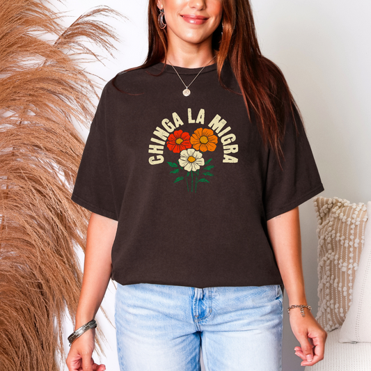 Chinga la Migra Tee – Latina Resistance Graphic Shirt | Bold Mexican-American Statement Tee
