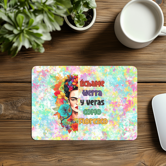 Échame Tierra Mouse Pad – Latina Empowerment Desk Mat | Colorful Frida Vibes Office Decor