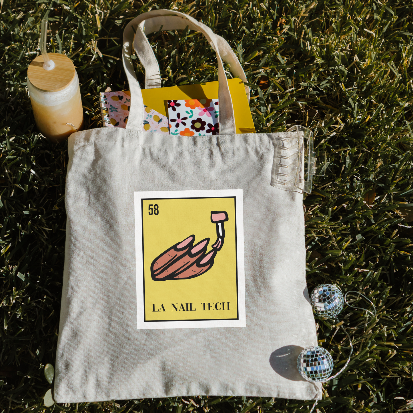 Nail Tech Lotería Tote Bag | Bolsa Tote de Lotería para Manicuristas