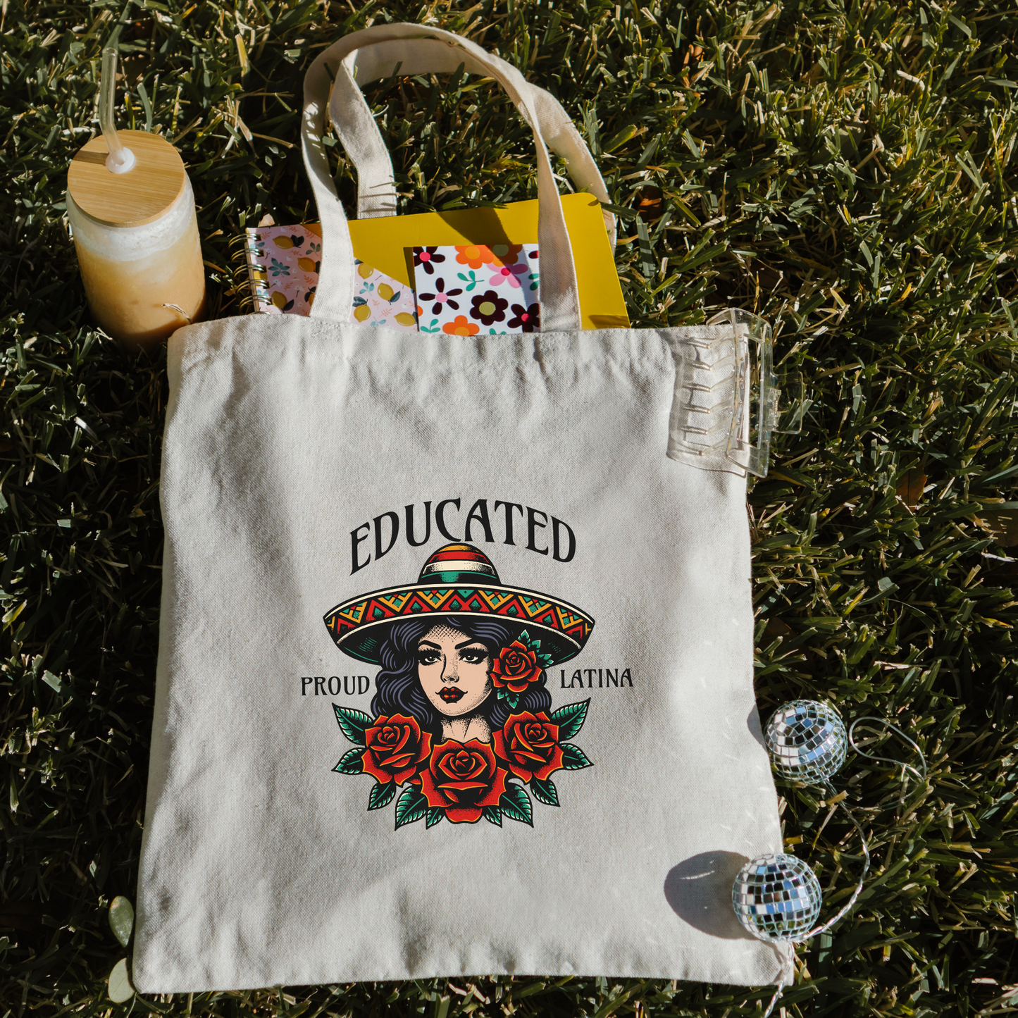 Educated Latina Tote Bag – Smart, Bold & Proud