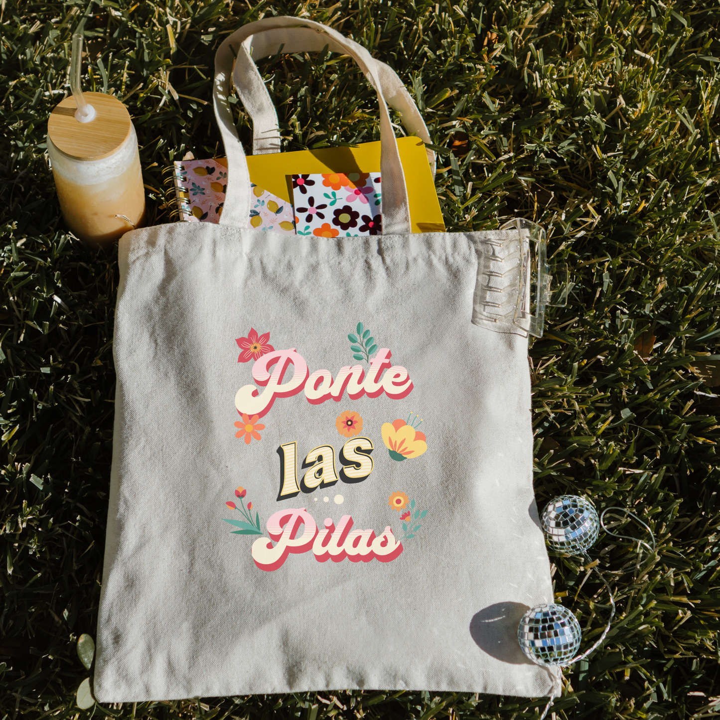 Ponte Las Pilas Tote Bag - Motivational & Fun Latina Bag | Bolsa Inspiradora con Actitud