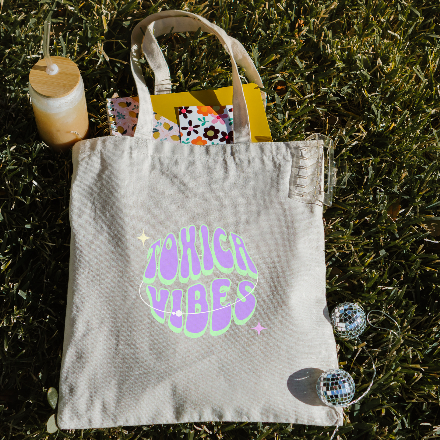 Tóxica Vibes Tote Bag - Funny & Bold Latina Bag | Bolsa Divertida con Actitud
