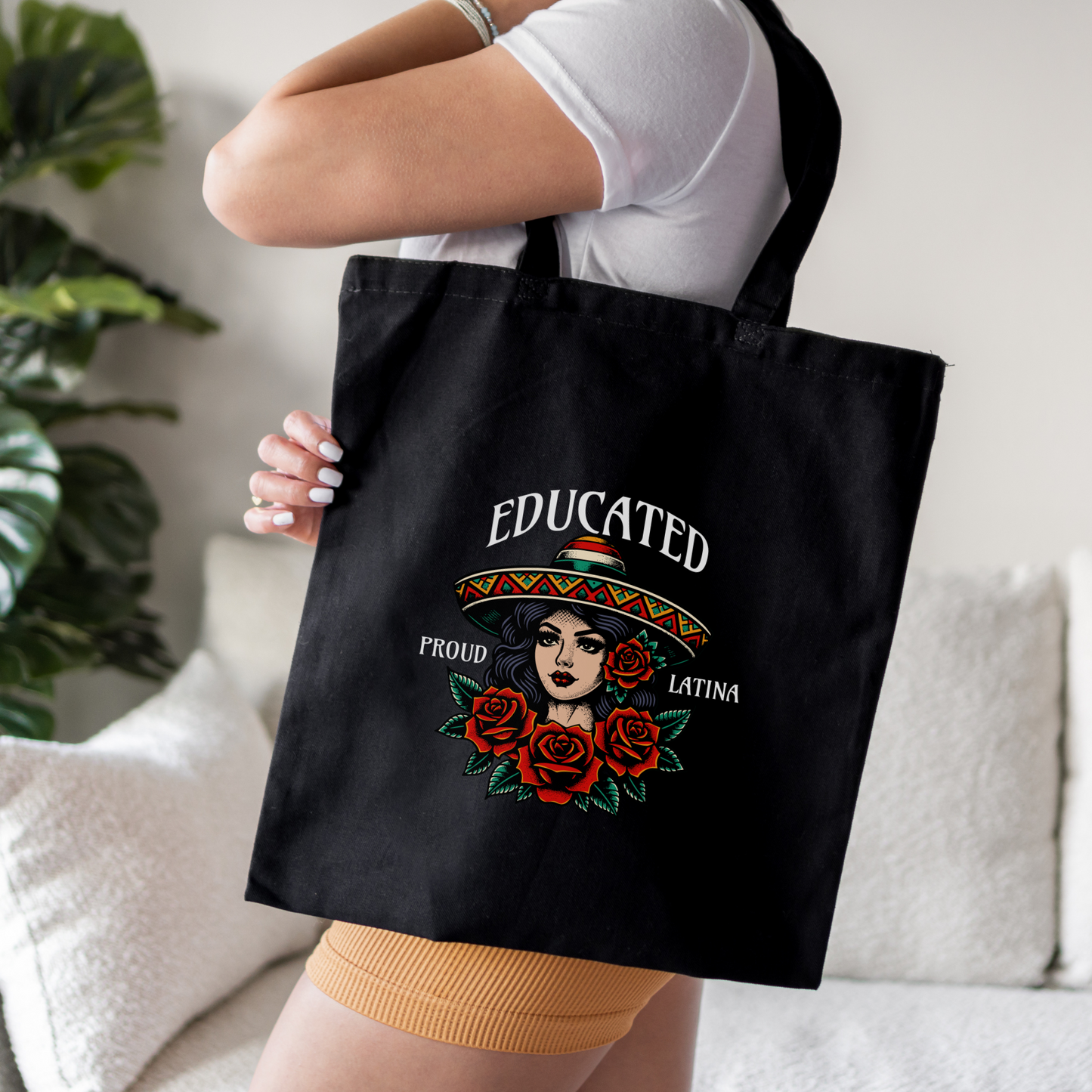 Educated Latina Tote Bag – Smart, Bold & Proud