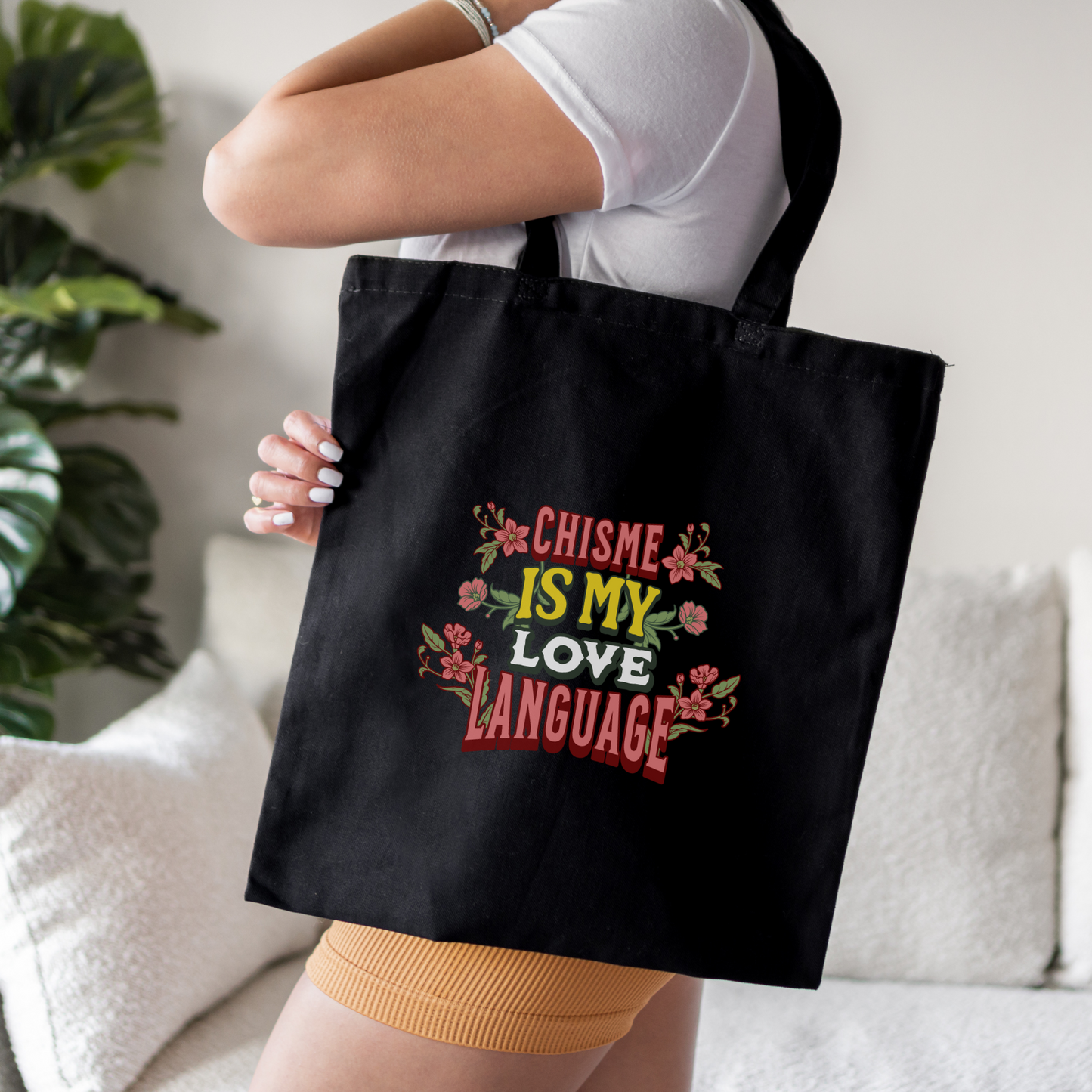 Chisme Is My Love Language Tote Bag - Funny & Relatable Latina Bag | Bolsa Divertida y Relatable