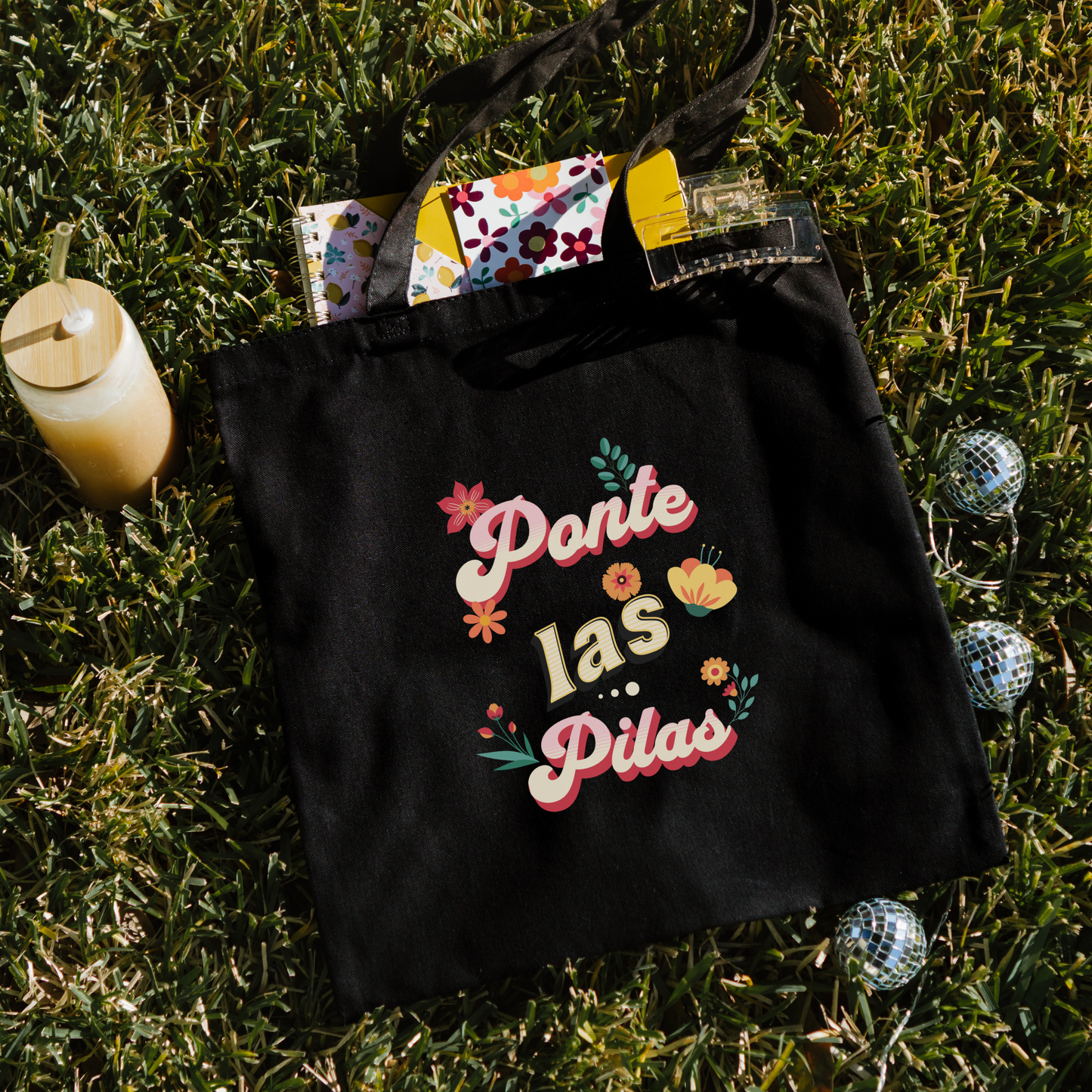 Ponte Las Pilas Tote Bag - Motivational & Fun Latina Bag | Bolsa Inspiradora con Actitud