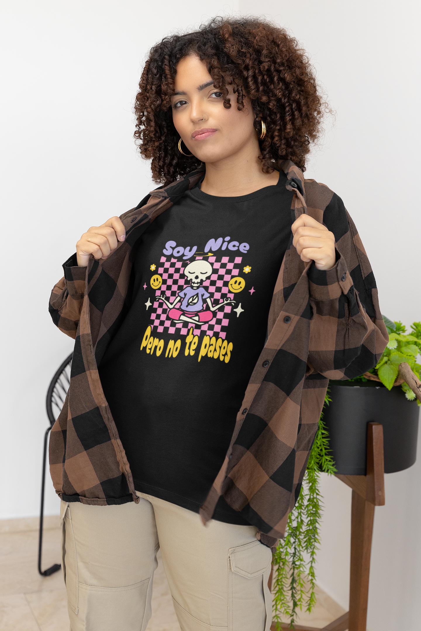 Soy Nice Pero No Te Pases Graphic Tee - Sassy & Funny Latina Shirt | Camiseta con Actitud y Estilo