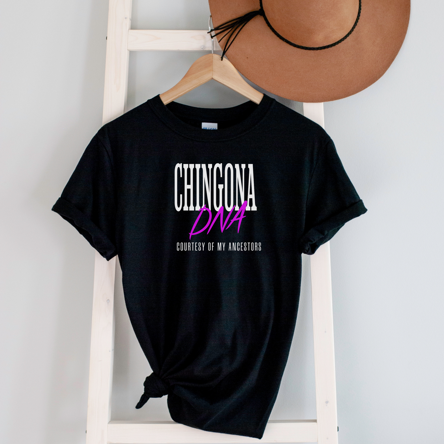 Chingona DNA Graphic Tee - Latina Power & Strength | Camiseta Poderosa