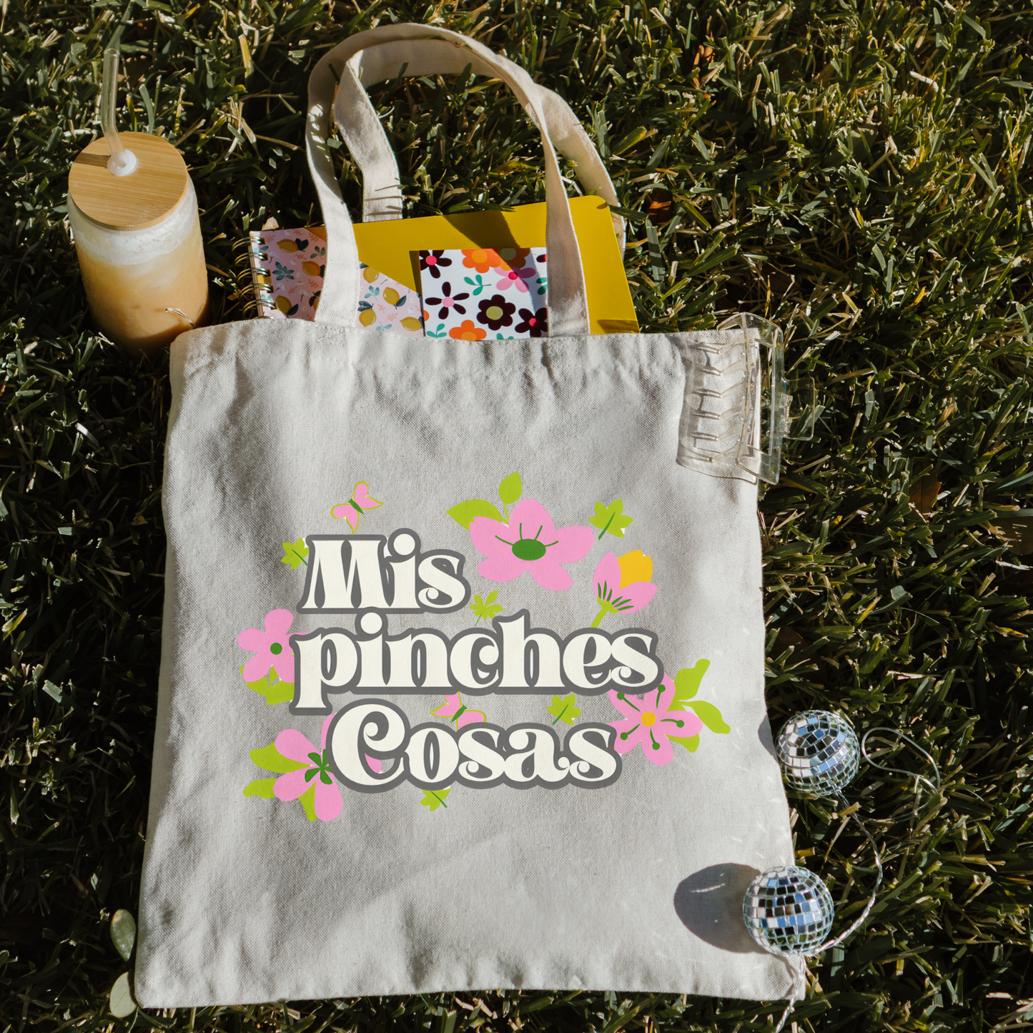 Mis Pinches Cosas Tote Bag - Funny & Bold Latina Bag | Bolsa Reutilizable con Actitud