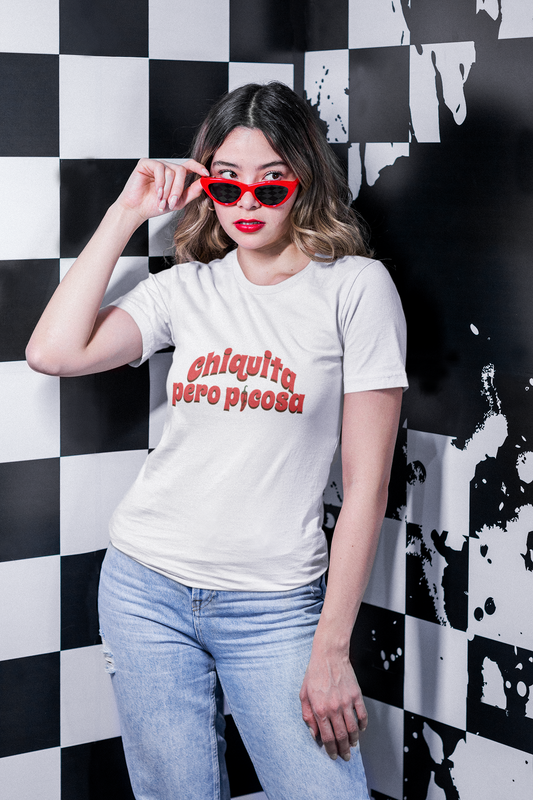 Chiquita Pero Picosa Graphic Tee - Small but Fierce Latina Shirt | Camiseta Divertida y Poderosa
