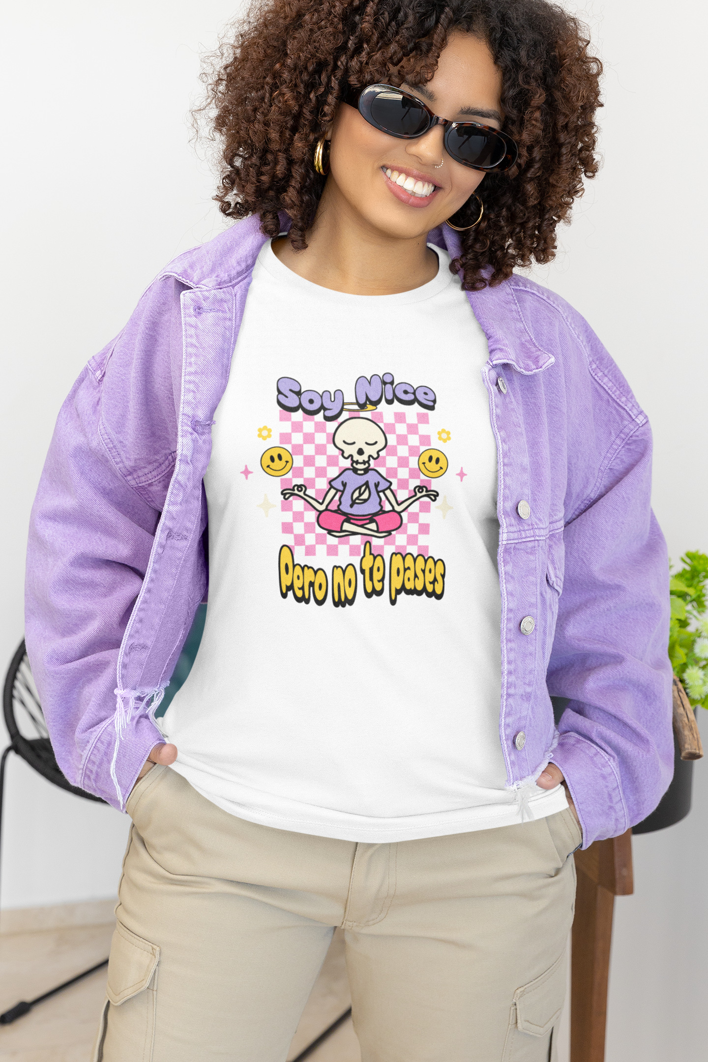 Soy Nice Pero No Te Pases Graphic Tee - Sassy & Funny Latina Shirt | Camiseta con Actitud y Estilo